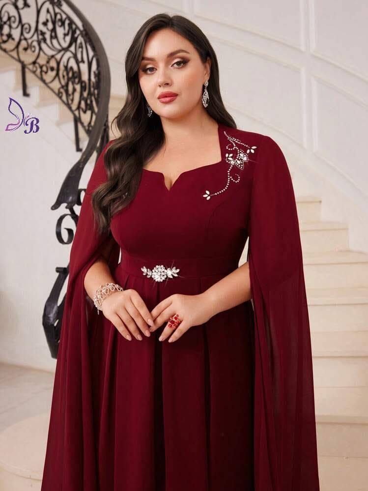 فستان بكريب وشيفون راقي - Image 2