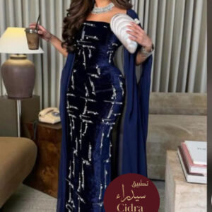 بشت مغربي فاخر قطعتين بتصميم ملكي